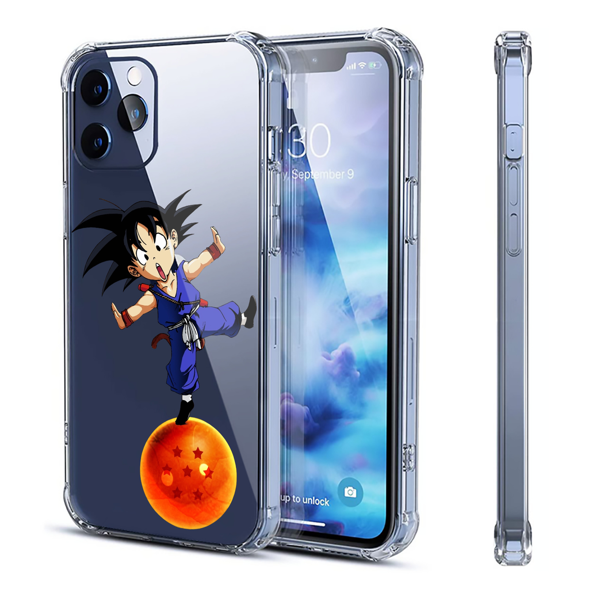 （画像用） ドラゴンボール 孫悟空（そん ごくう）Son Goku カカロット DRAGON BALL Kakarotto 【iPhone 12シリーズ対応】透明スマホケース（クリアソフトケース）